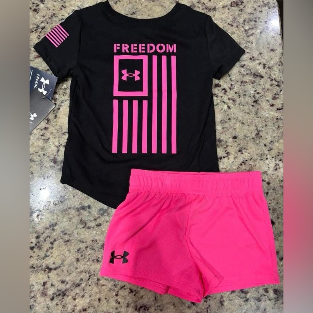 Under Armour Patriotic short set NWT